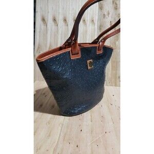 Authentic Dooney and Bourke Beacon Shape Ostrich Leather Tote Bag!!!